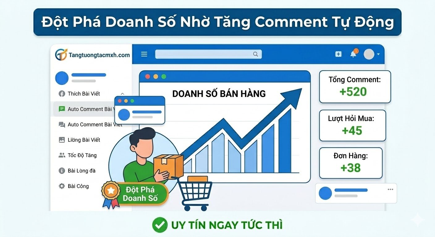 dịch vụ tăng comment tự động tăng doanh số