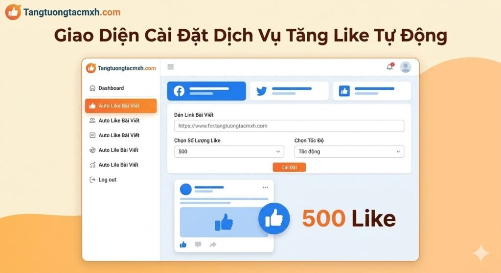 Giao diện cài đặt dịch vụ tăng like tự động bài viết trên hệ thống Tangtuongtacmxh.com.
cài đặt dịch vụ tăng like tự động bài viết
